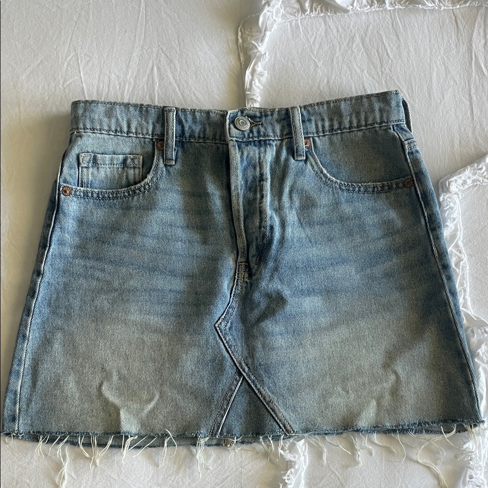 Aeropostale Y2K Light Blue Denim Mini Skirt - Size 2